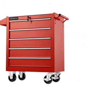 5 Drawer Trolley Tool Box Red
