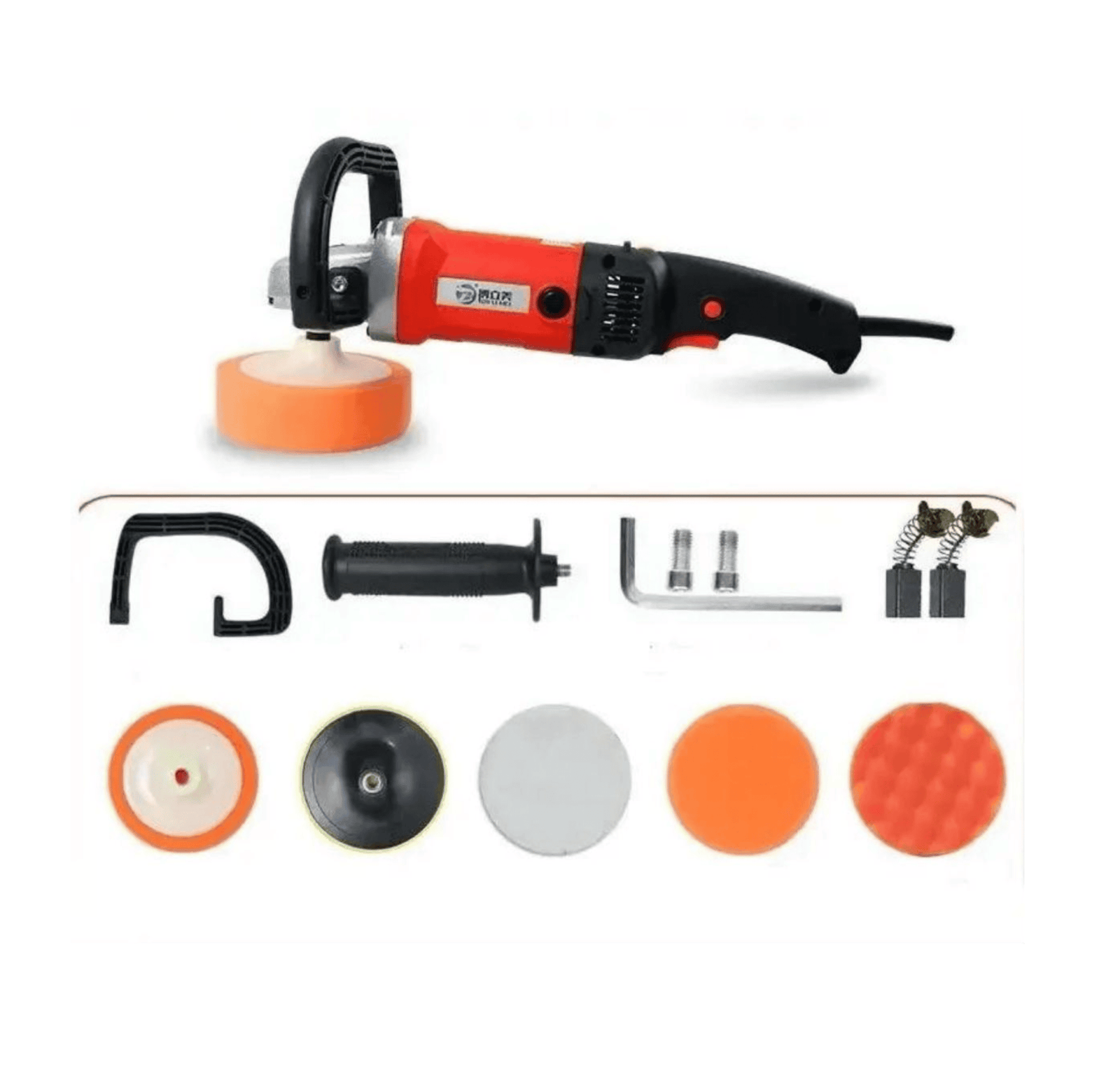 Car body polishing machine with pads & accessories